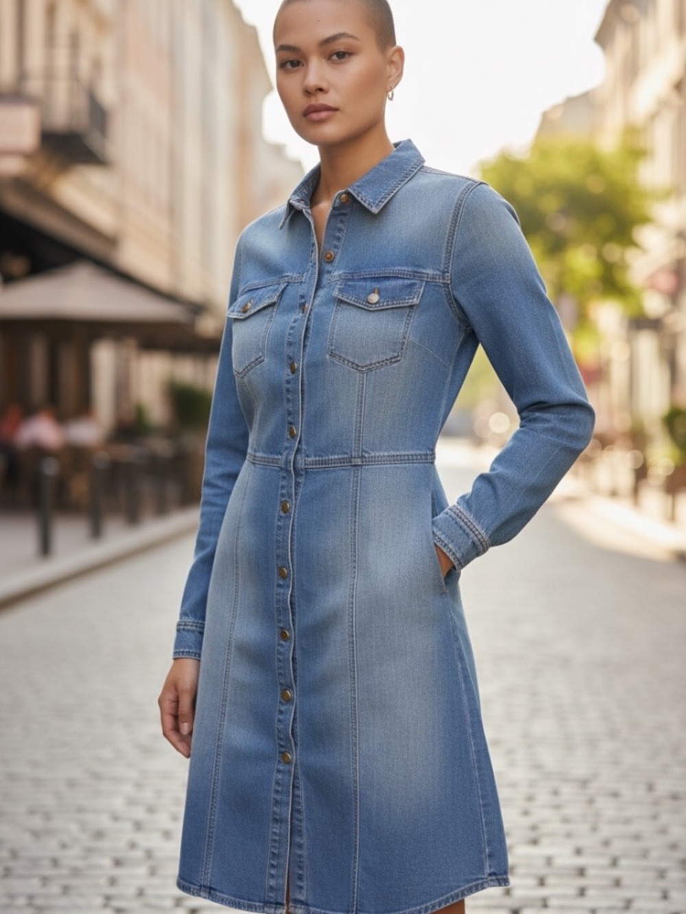 Frye Western Jean Shirt Dress